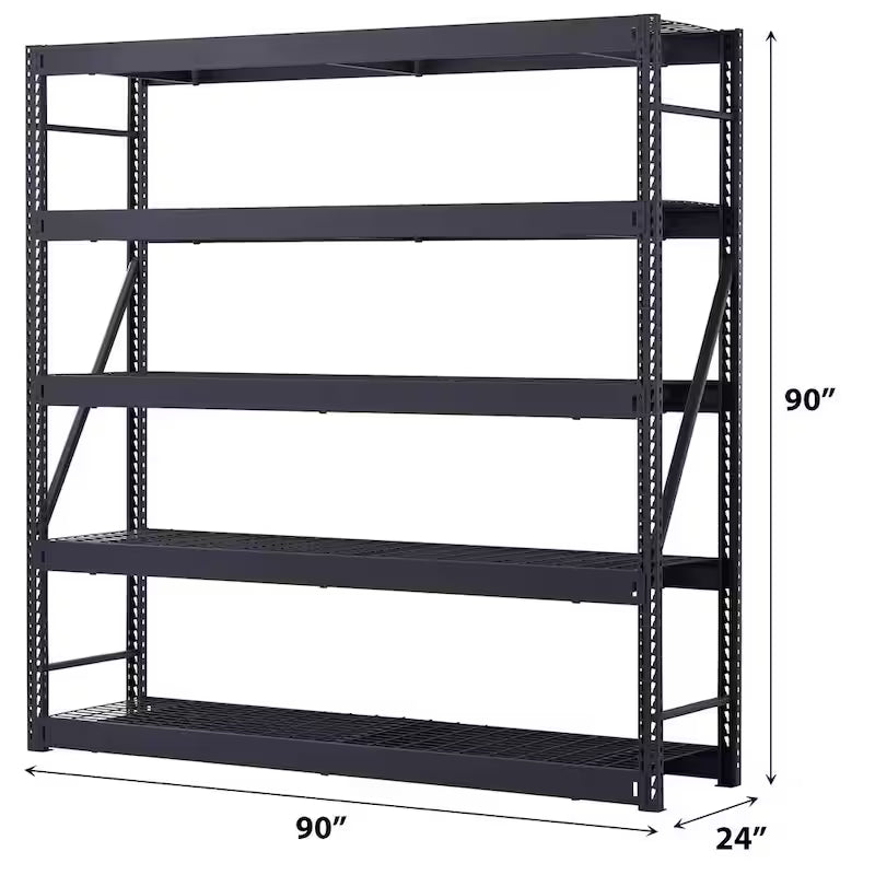 5-Tier Steel Garage Storage Shelving Unit in Black B904