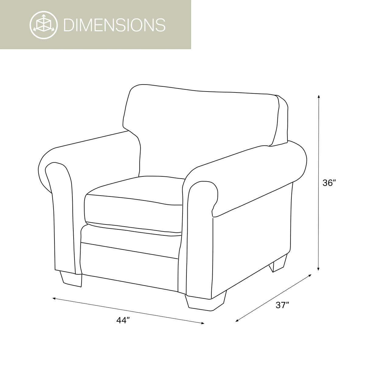 Arm Chair with Matching Ottoman Y68893
