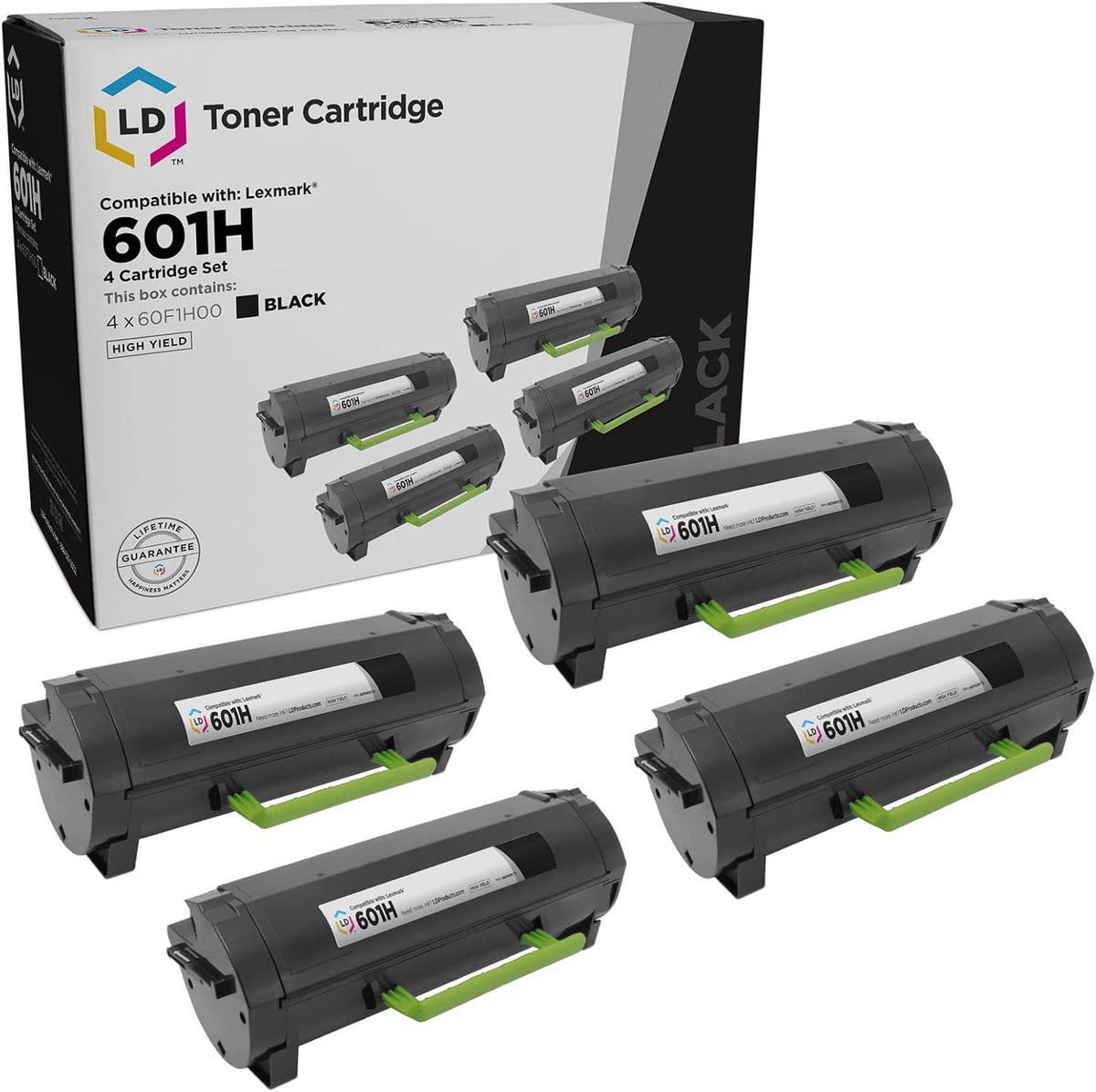 Black 4-Pack Toner Cartridge L162