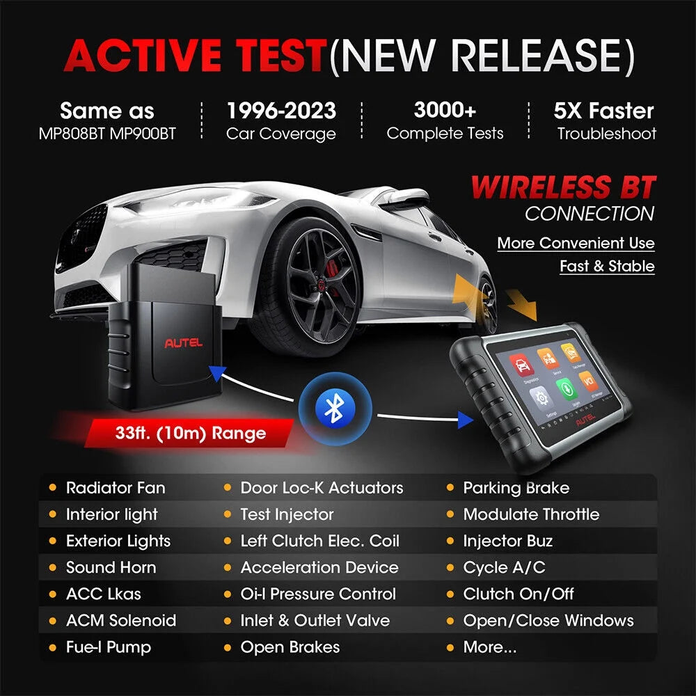 Autel Scanner MaxiCOM MK808K-BT Automotive Diagnostic Scan Tool K396