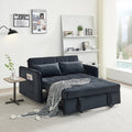 Black Velvet Pull Out Sofa Bed P48135