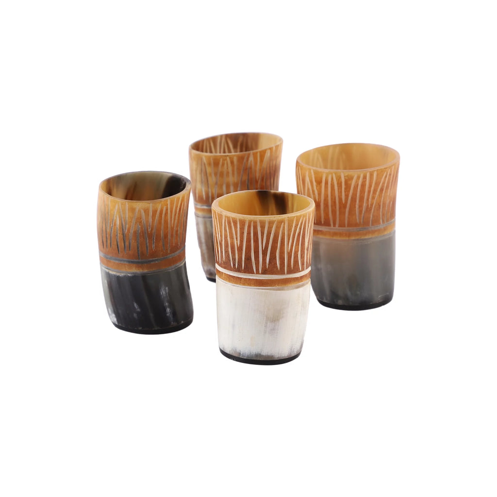 Drinking Horn Shot Cup Glass Ceramic Food Safe 6 Pack O258