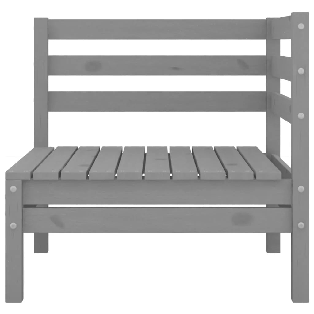 2-Seater Gray Solid Wood Sofa N27170