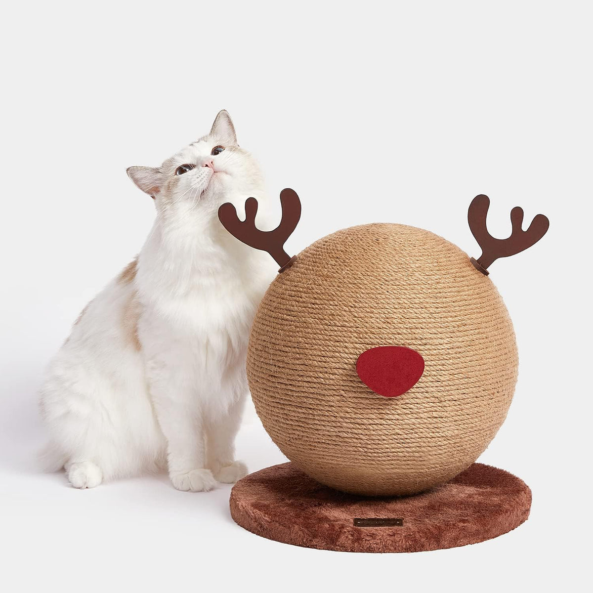Large Cherry Cat Scratching Post with Hammock and Sisal Rope I3819