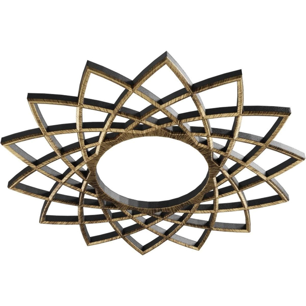 38x22OD x 14 5/8x22ID x 1x22P PVC Pierced Ceiling Medallion T196