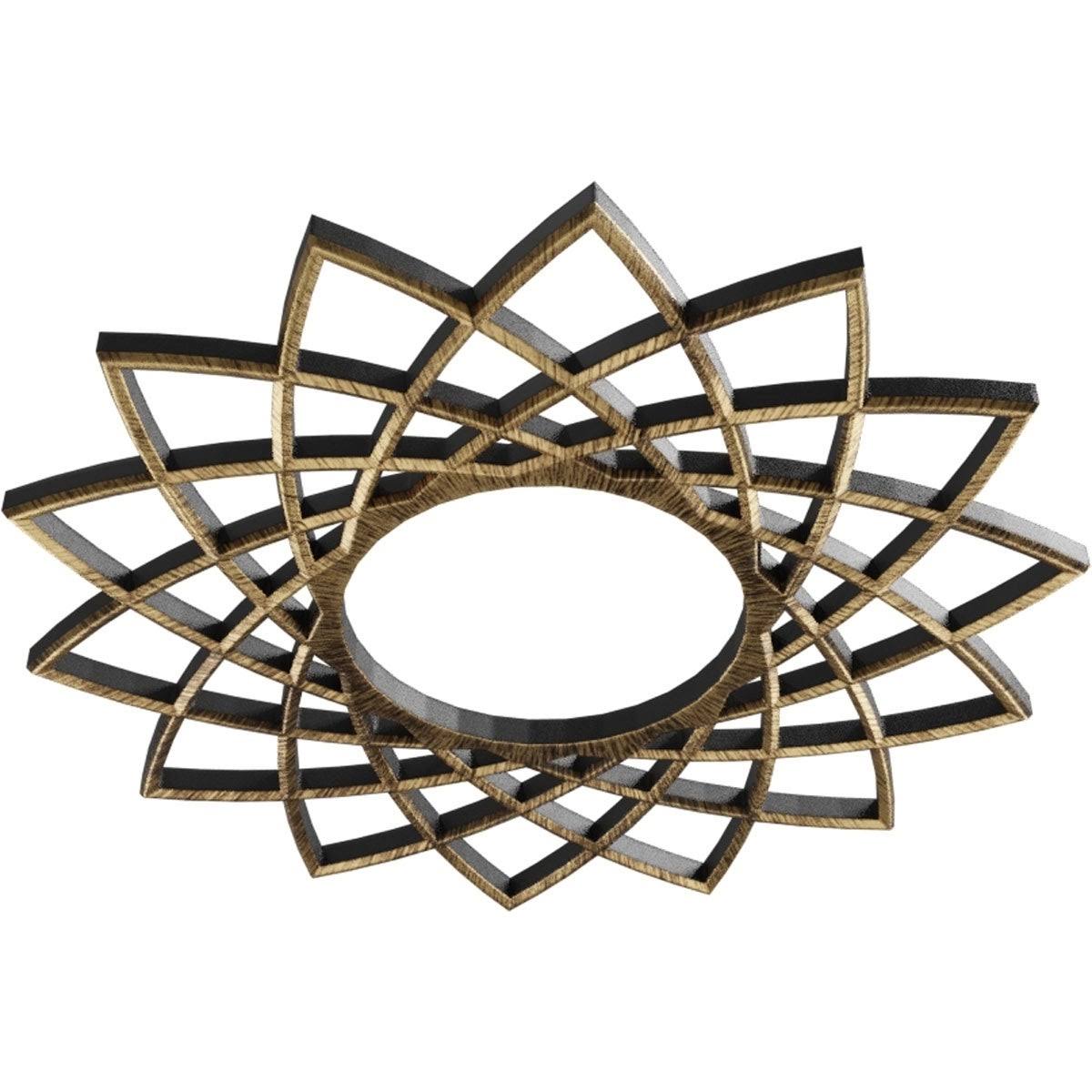 38x22OD x 14 5/8x22ID x 1x22P PVC Pierced Ceiling Medallion T196