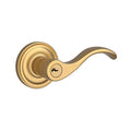 Satin Brass Keyed Entry Lever T671267