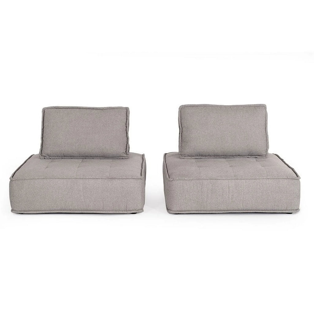 5-Piece Modern Fabric Modular Sectional Sofa in Gray S45318