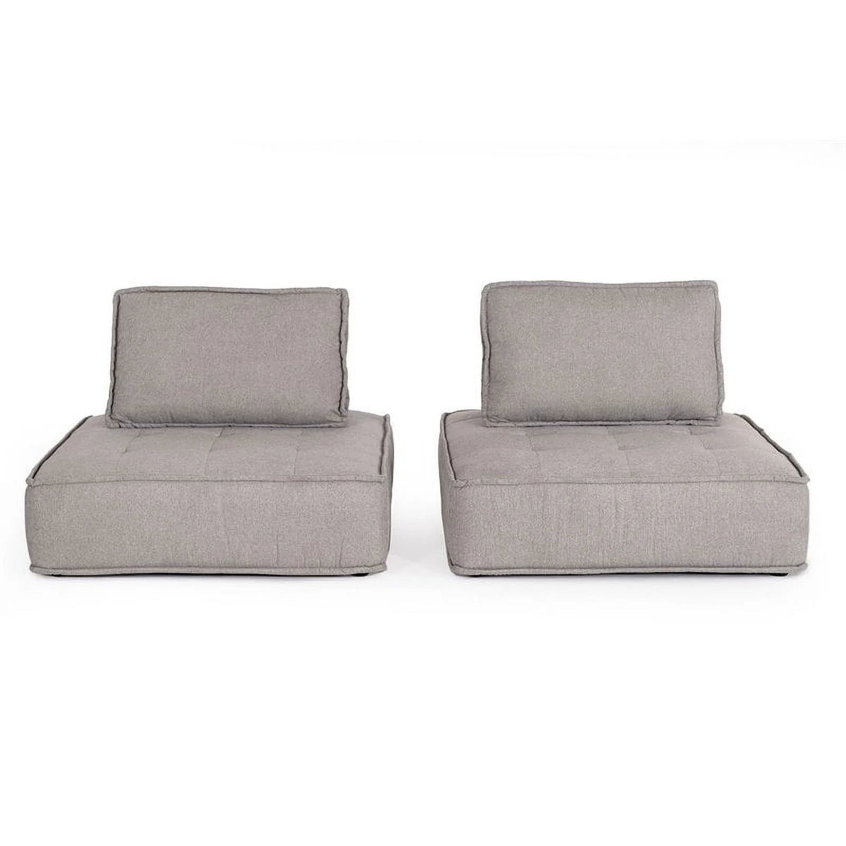 5-Piece Modern Fabric Modular Sectional Sofa in Gray S45318