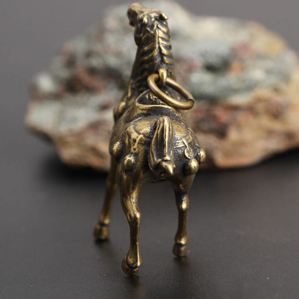 Copper Race Horse Miniature Figurines Ornament Decorations Z92103