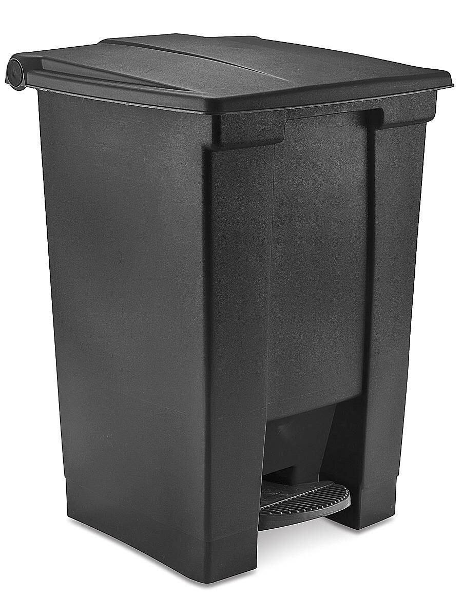 Black 12 Gallon Step-On Trash Can K56449