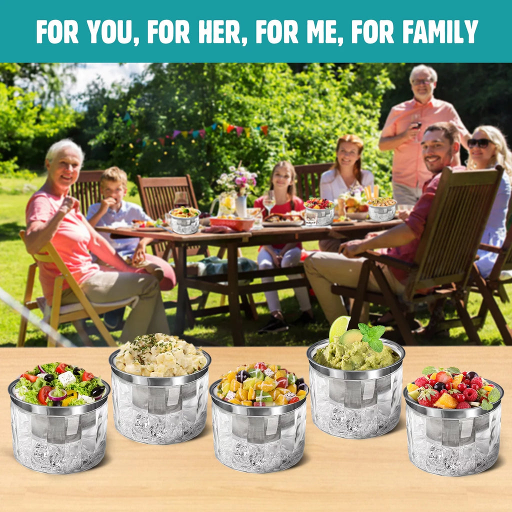 Clear 2Pack 25oz Serving Bowl with Acrylic Base P7040