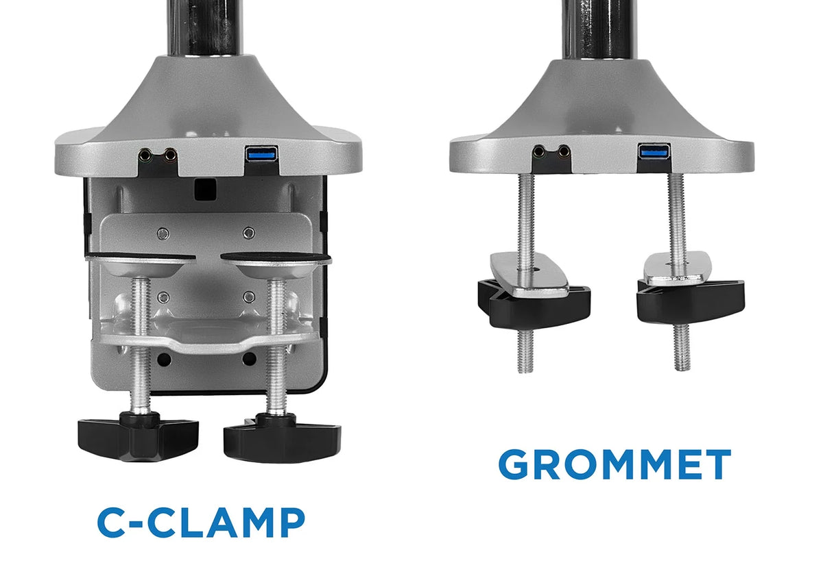 Triple Monitor Desk Mount with USB and Audio Ports L5649
