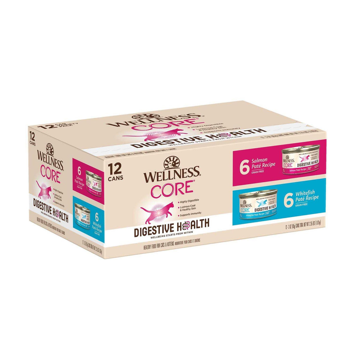 Salmon & Whitefish Pate Variety Pack Wet Cat Food C986443