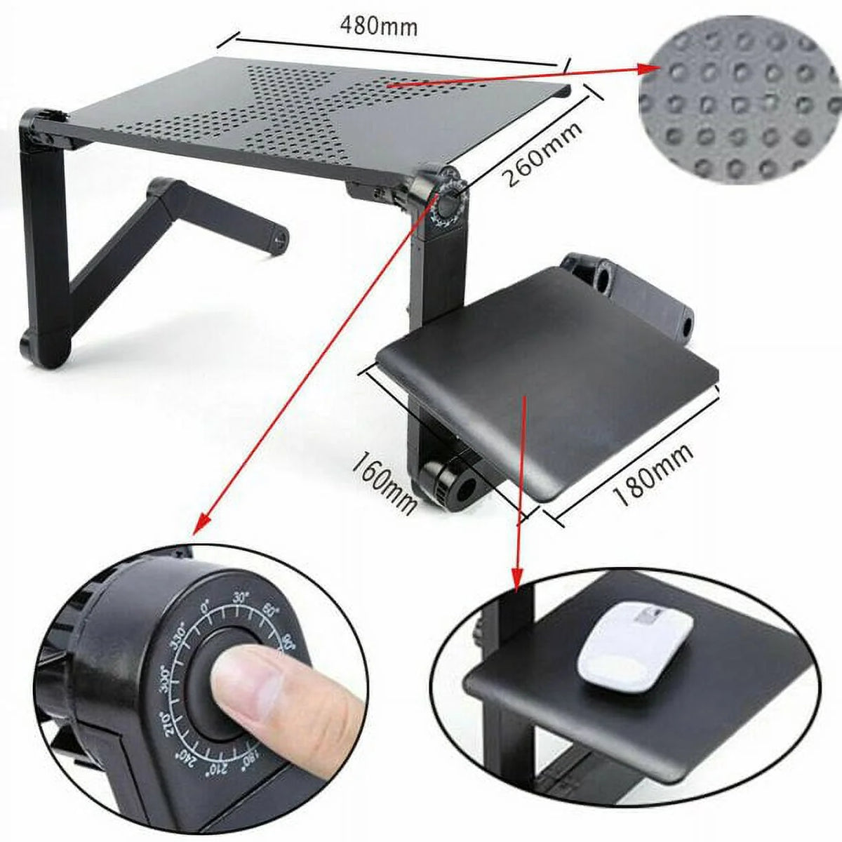Adjustable Foldable Laptop Desk Bed Table L42327