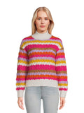 Women's Mock Neck Pullover Sweater with Long Sleeves, Midweight B4556