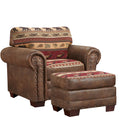 Arm Chair with Matching Ottoman Y68893