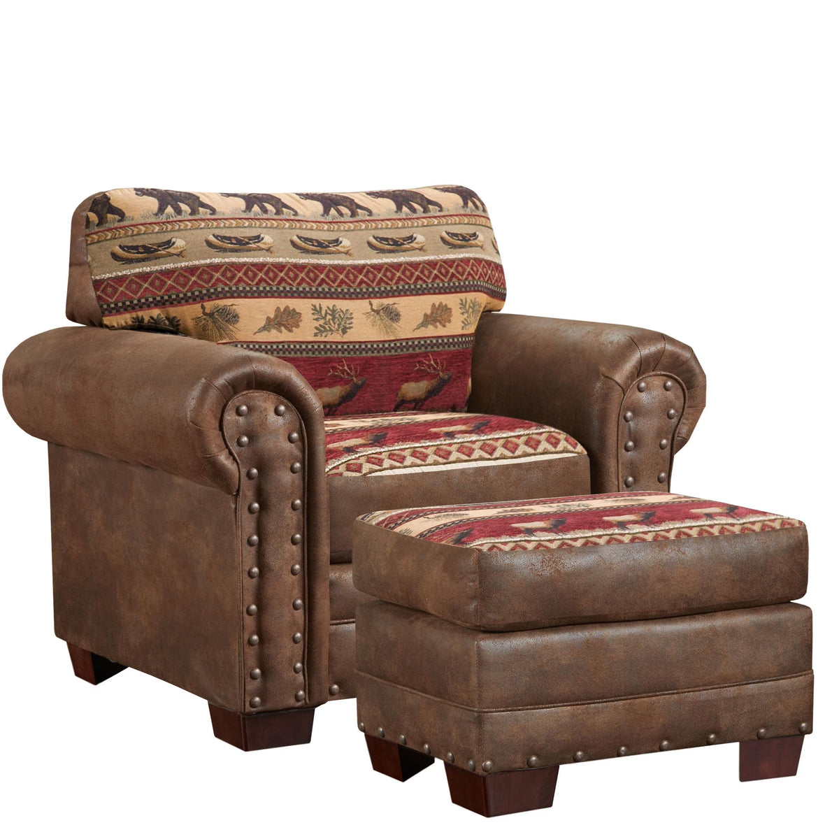 Arm Chair with Matching Ottoman Y68893