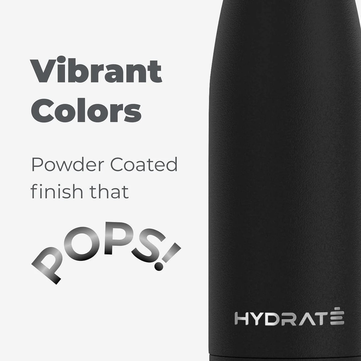 Carbon Black Stainless Steel Water Bottle 500ml Insulated Reusable X242816