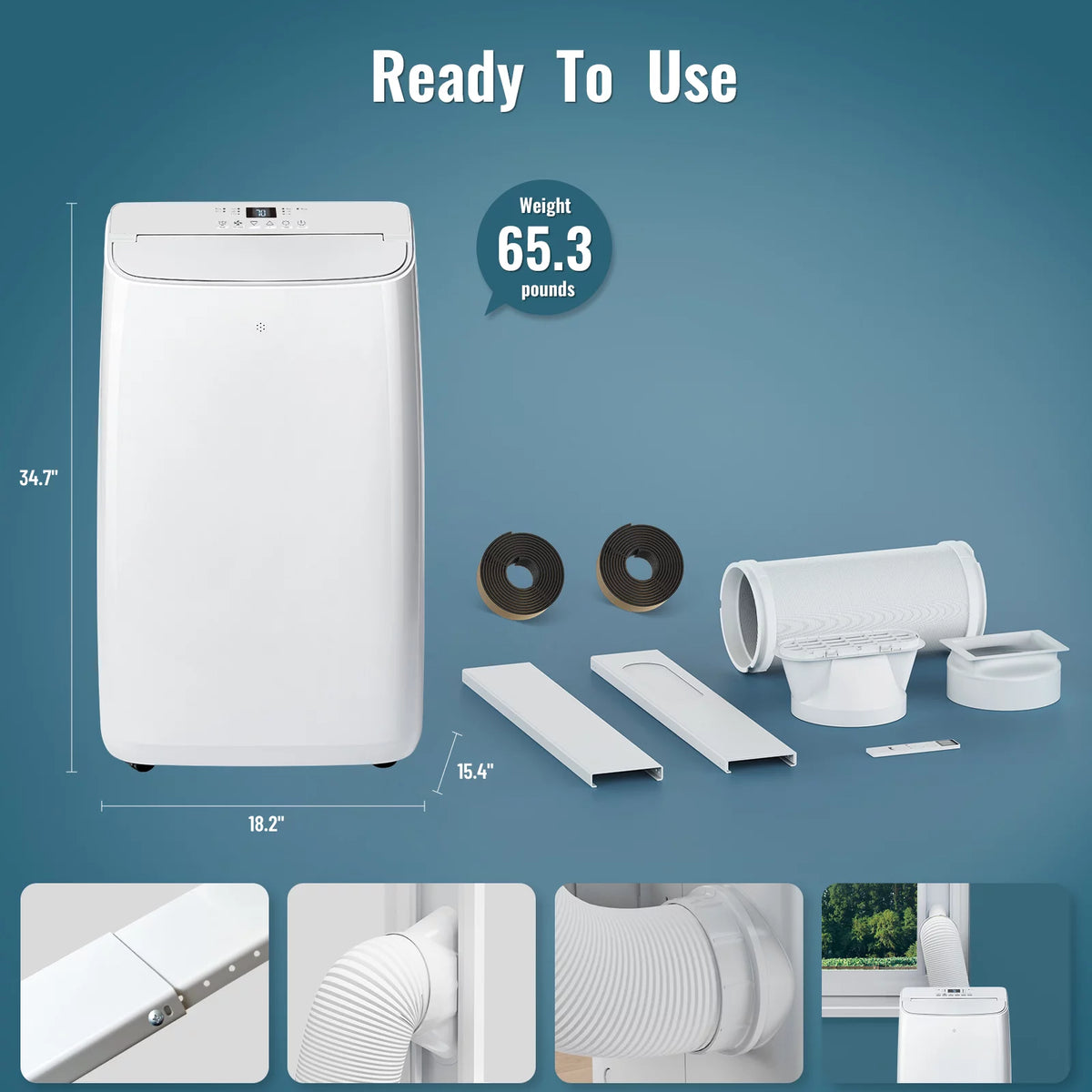 Portable Air Conditioner 8150 BTU White M989