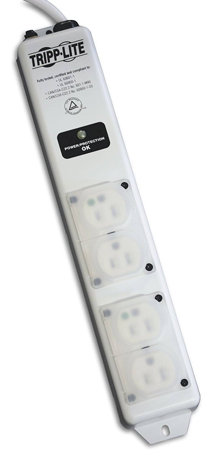 Metal 4 Outlet Surge Protector Power Strip G3531
