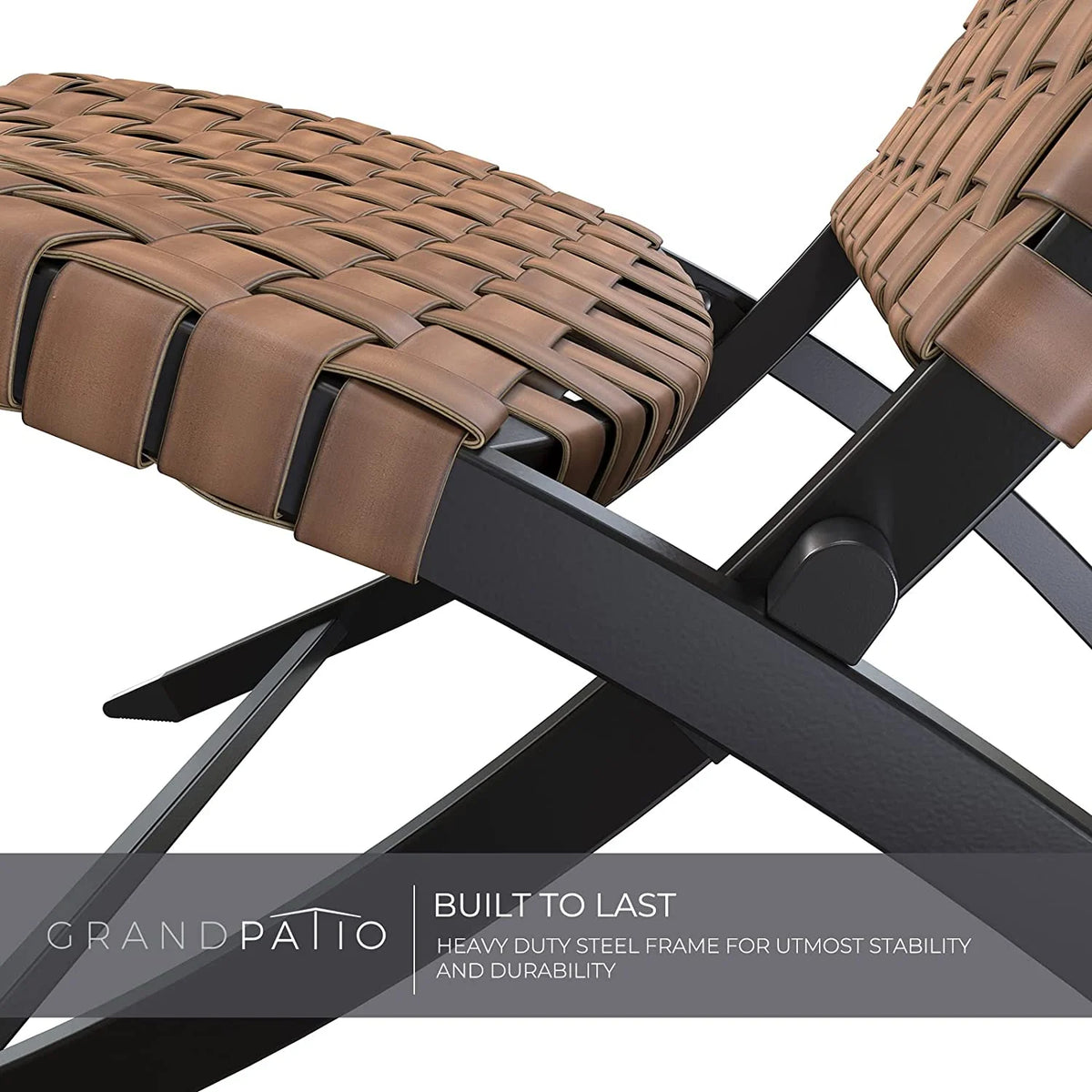 3 Piece Folding Wicker Patio Set with Table and Chairs E858