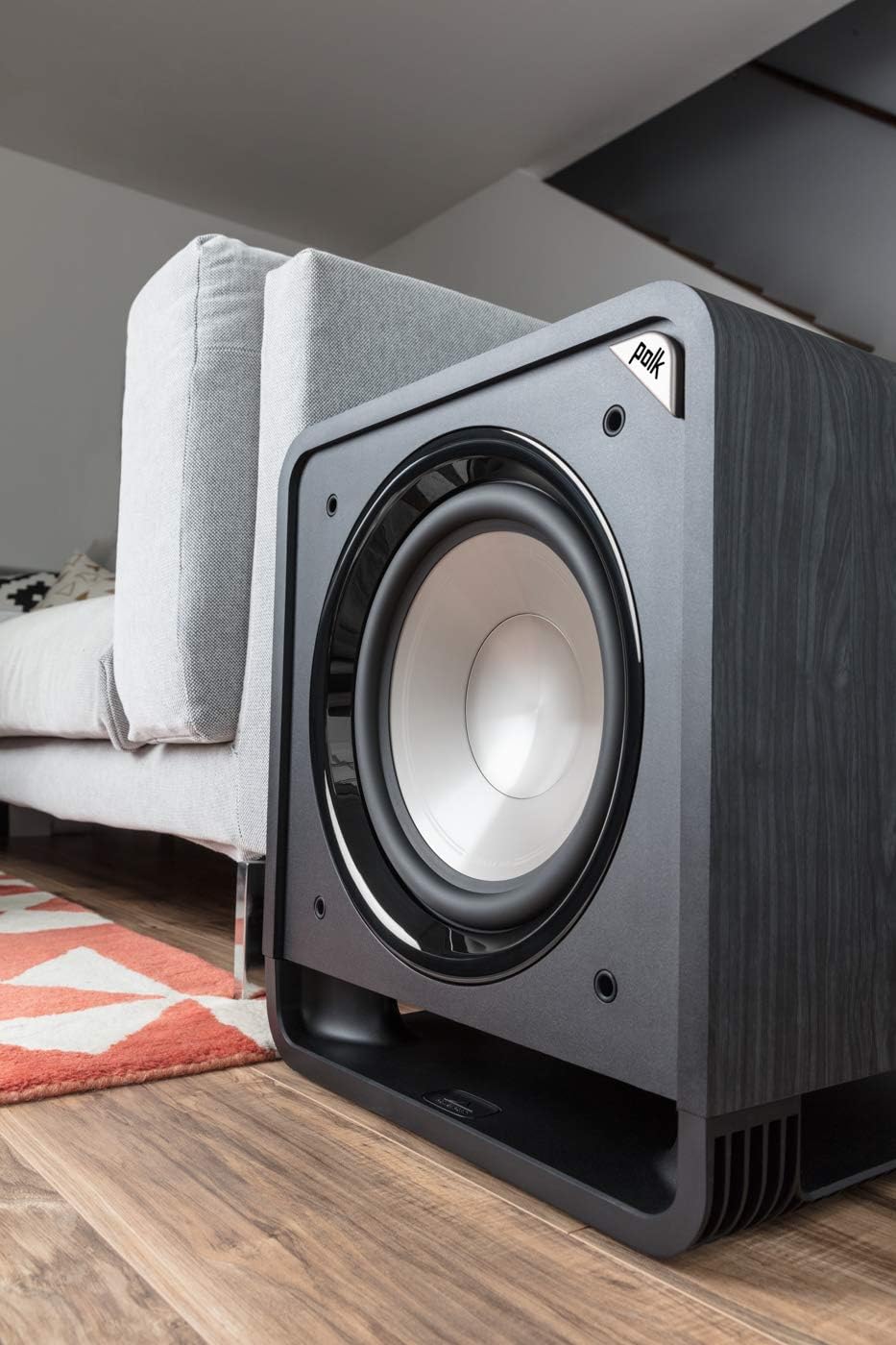 Powered Subwoofer with 12” Woofer, 400W Amp, Washed Black Walnut U871