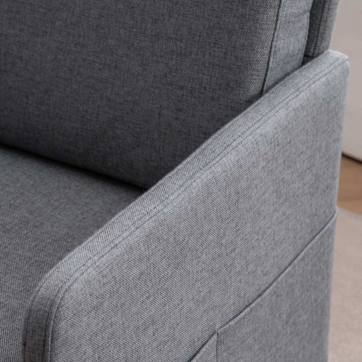 Velvet Upholstered Accent Chair with Wood Legs W317