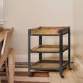 Wood Metal Rolling Storage Bar Cart Z1777