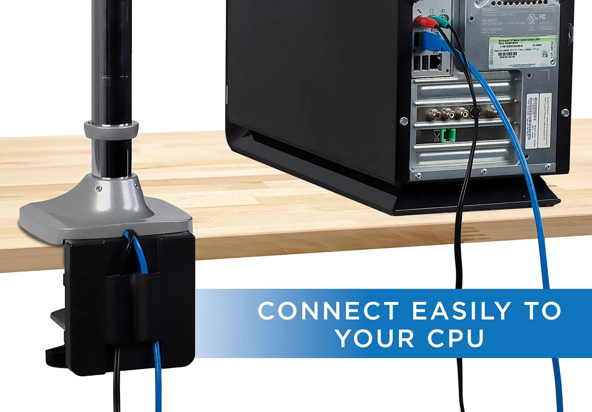 Triple Monitor Desk Mount with USB and Audio Ports L5649