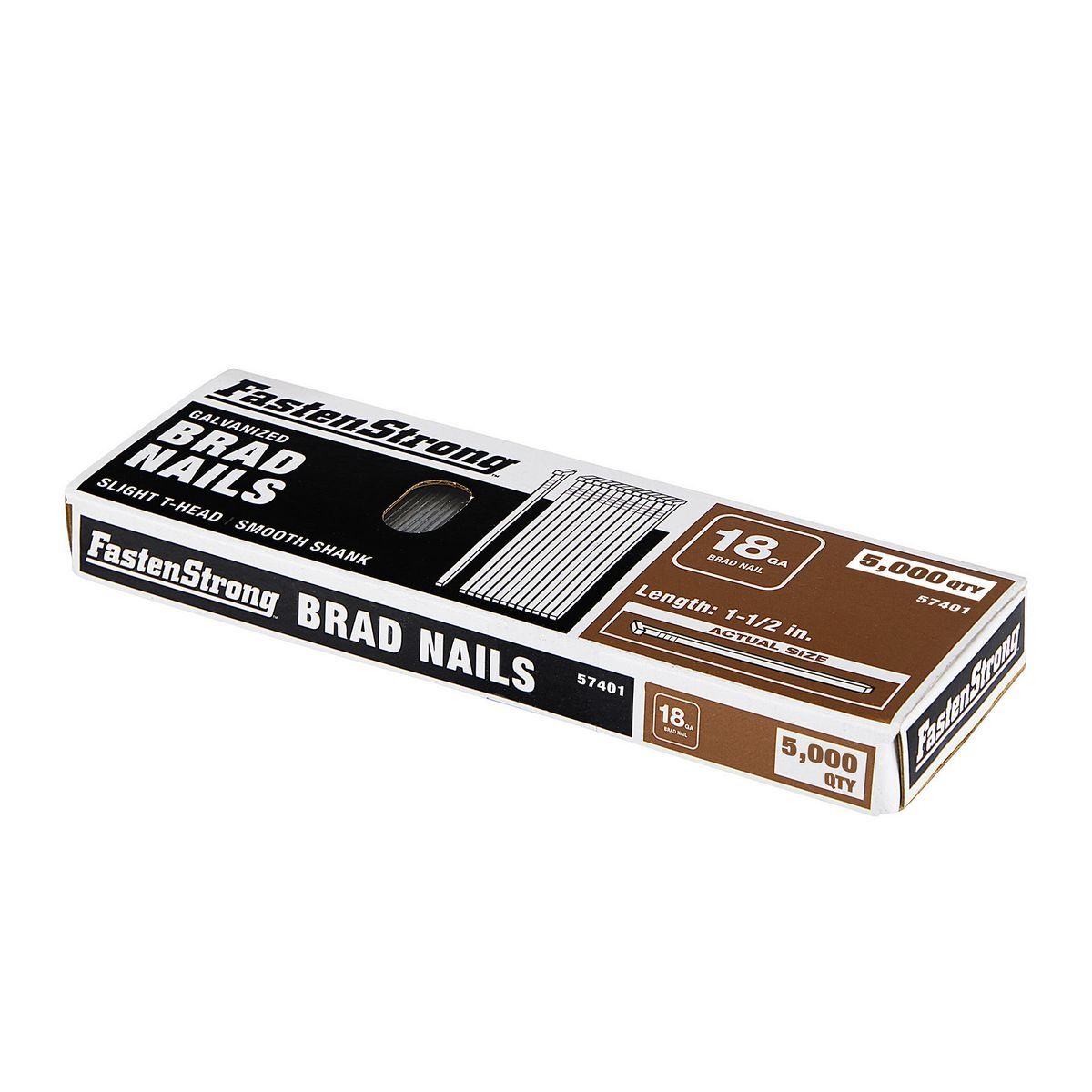 1-1/2 in. 18 GA Galvanized Brad Nails, 5000-Piece C8293