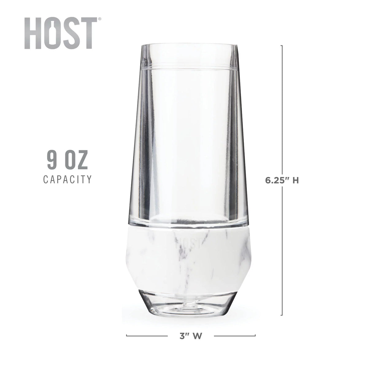 Champagne Freeze Double-Walled Stemless Wine Glasses, 9 Oz, Set of 2 U37435