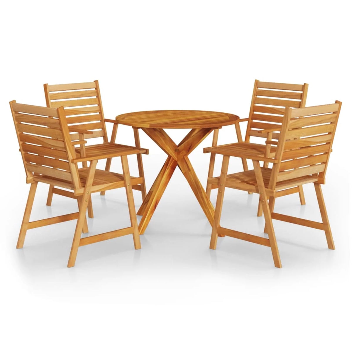 Set of 5 Acacia Wood Patio Dining Set E1392