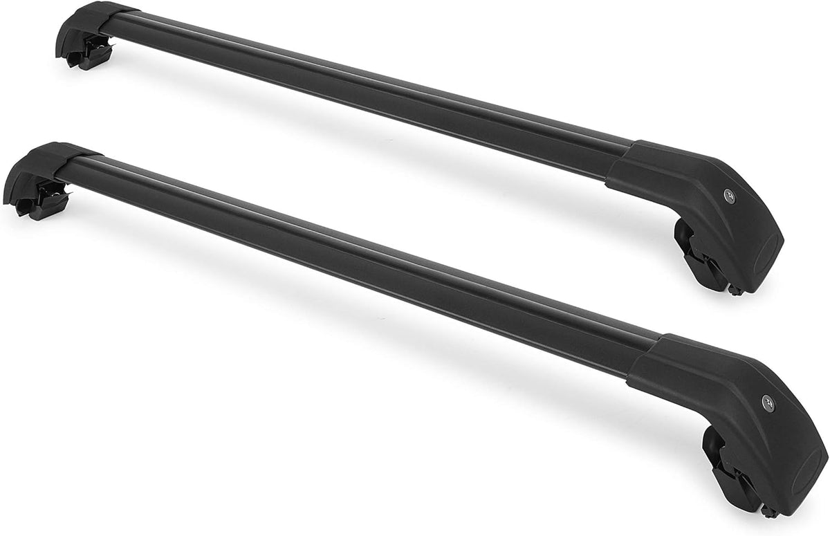 Roof Rack Cross Bars Black Matte with Anti-Theft Locks S1605