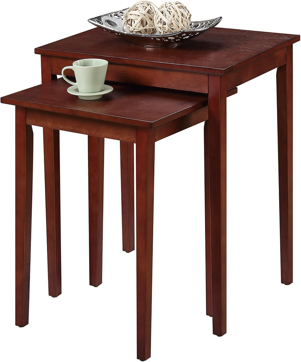 Mahogany Accent End Table Pack of 2 F97294