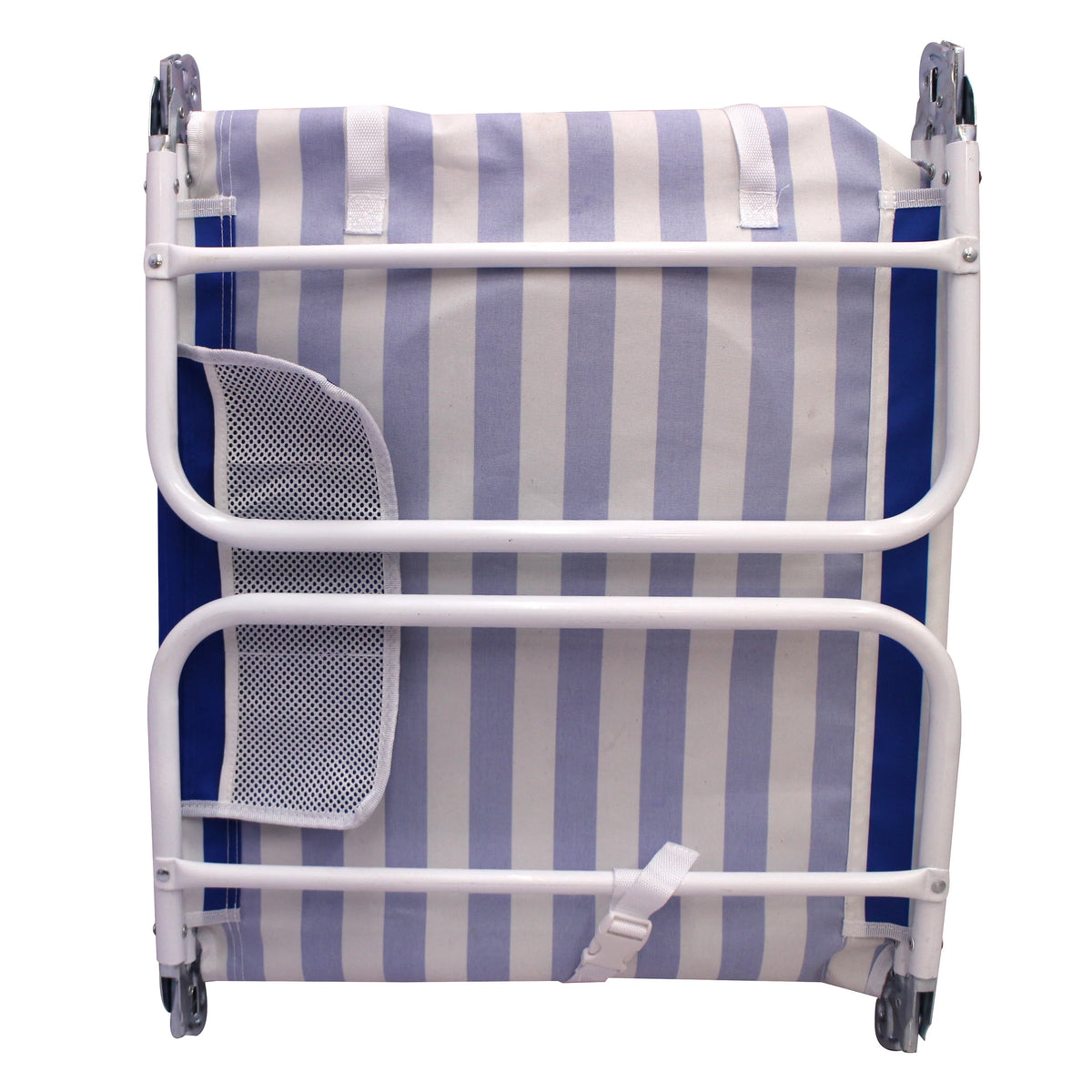 Blue & White Stripe Folding Beach Lounger 2-Pack L666