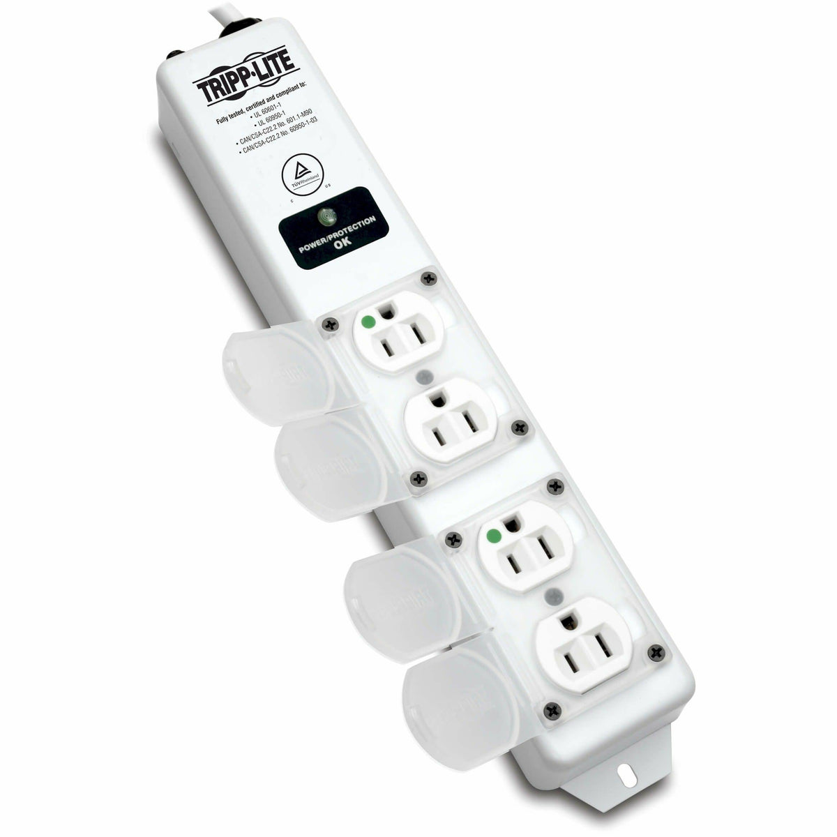 Metal 4 Outlet Surge Protector Power Strip G3531