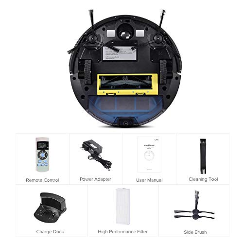 Robot Vacuum Cleaner, Tangle-Free Suction, 120 Mins Runtime, Self-Charging P445056