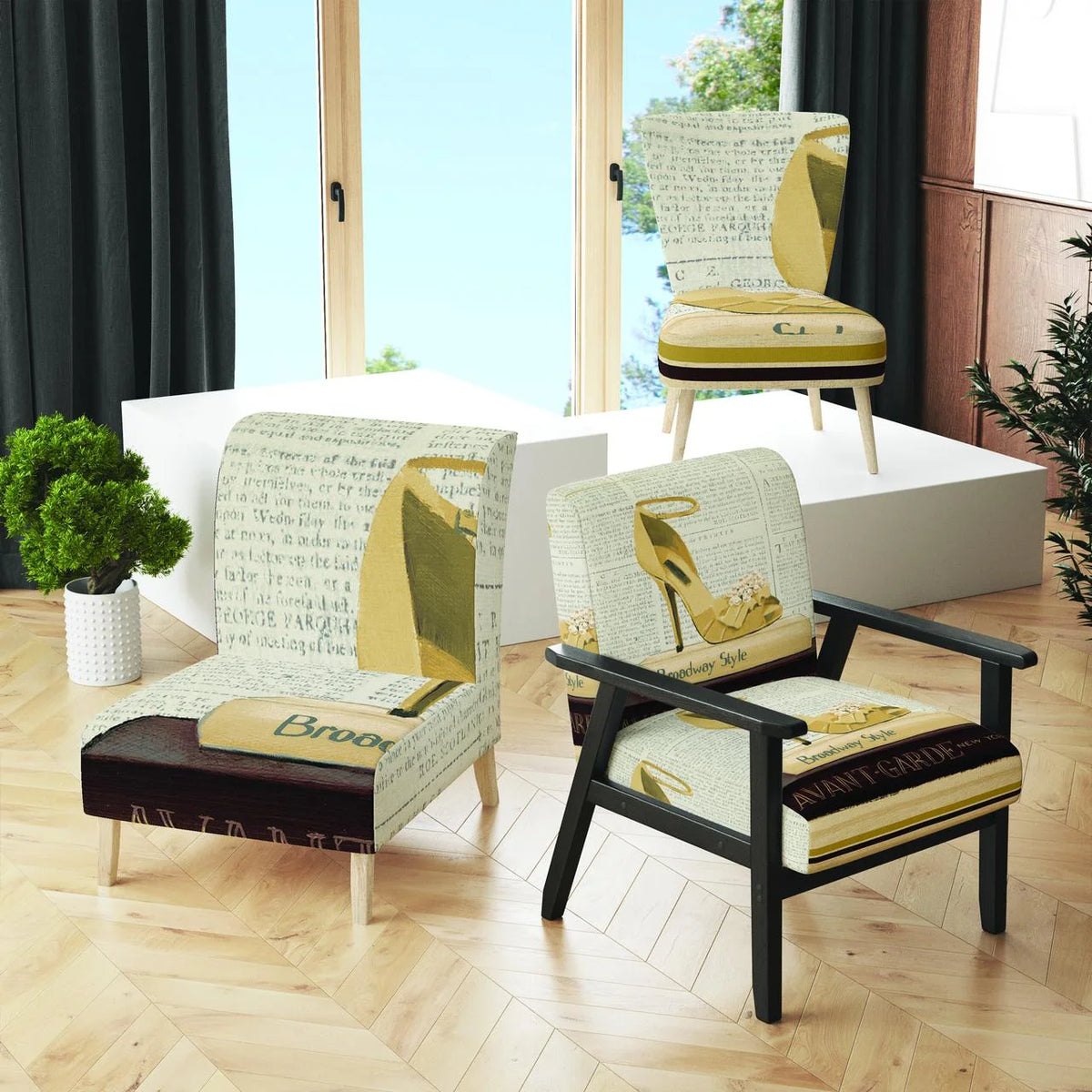 Gold Upholstered Accent Chair K72819