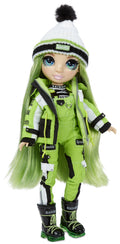 Green Winter Break Fashion Doll and Playset with 2 Complete Doll Outfits, Snowboard and Winter Doll Accessories W849884