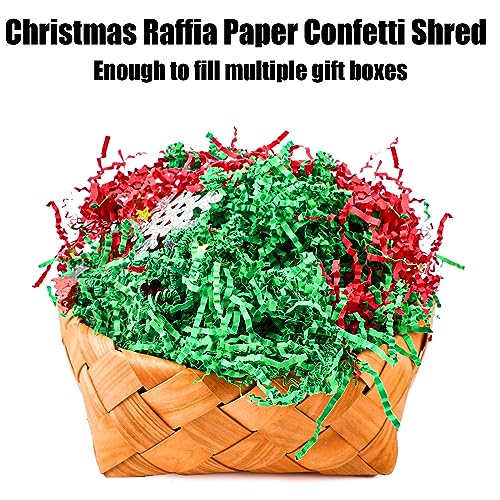 1LB Christmas Crinkle Cut Paper Shred Filler N759