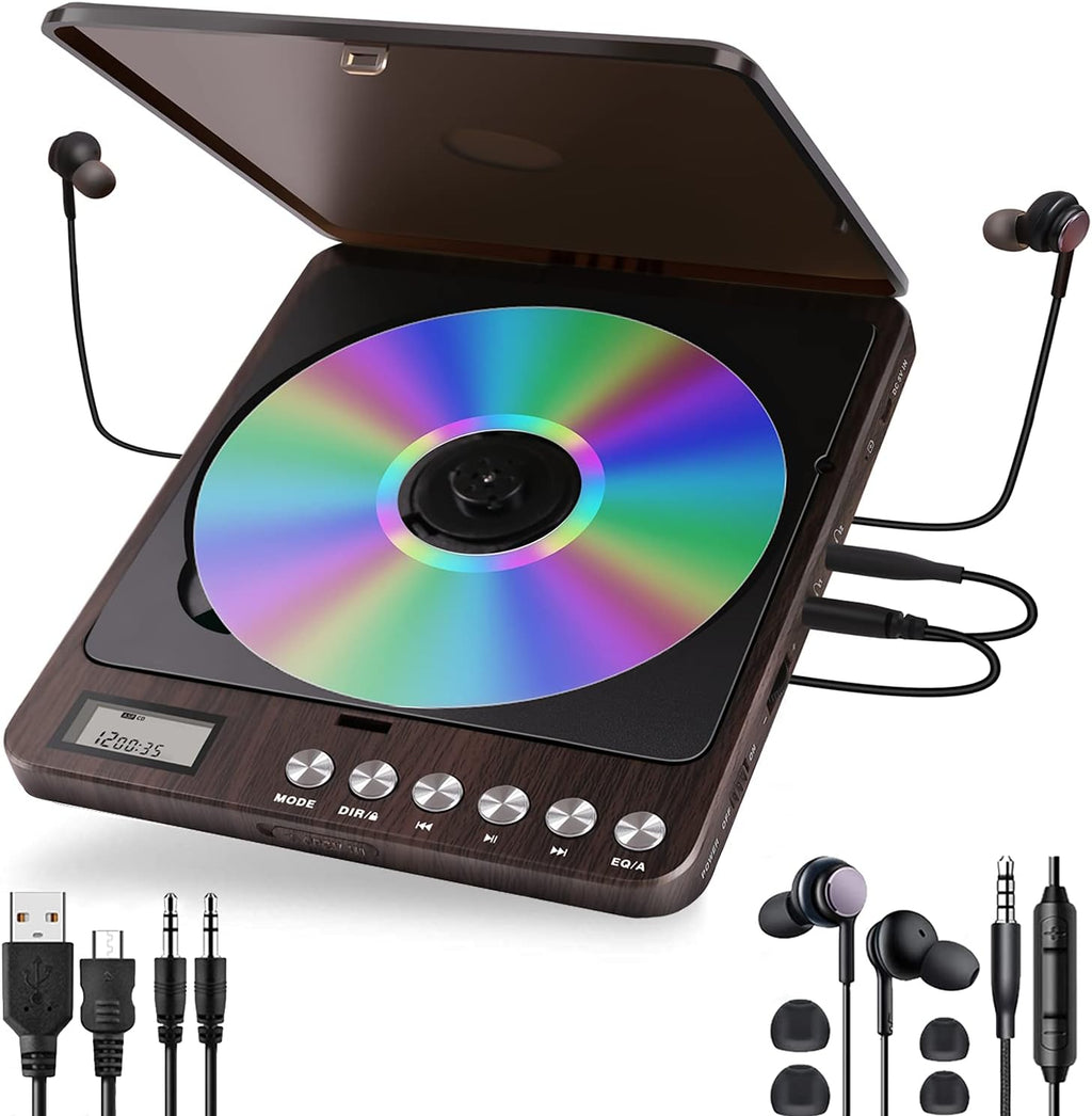 Pack of 2 Portable CD Player with Double Headphone Jack L1041