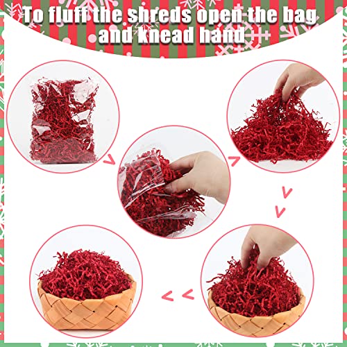 1LB Christmas Crinkle Cut Paper Shred Filler N759