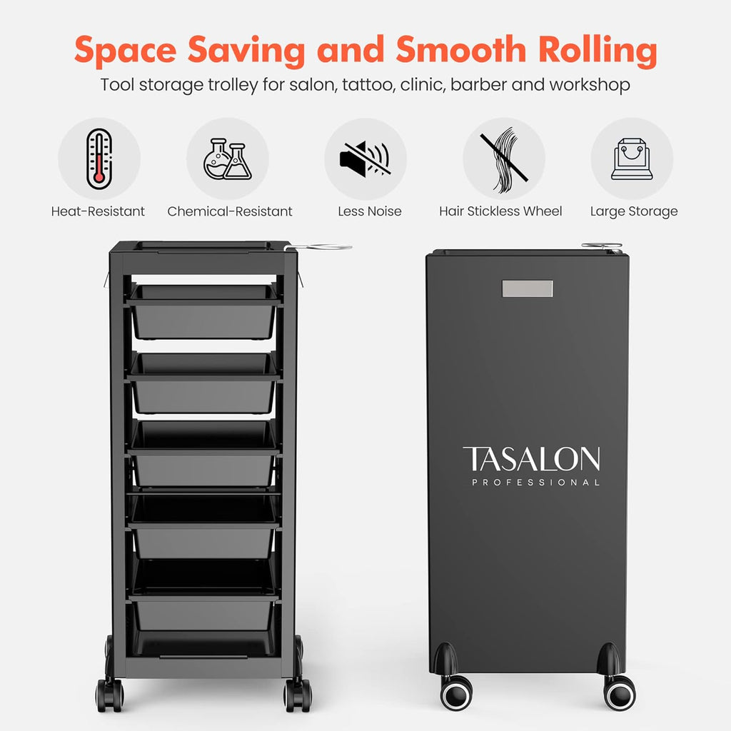 Salon Trolley Cart with 5 Trays T6292