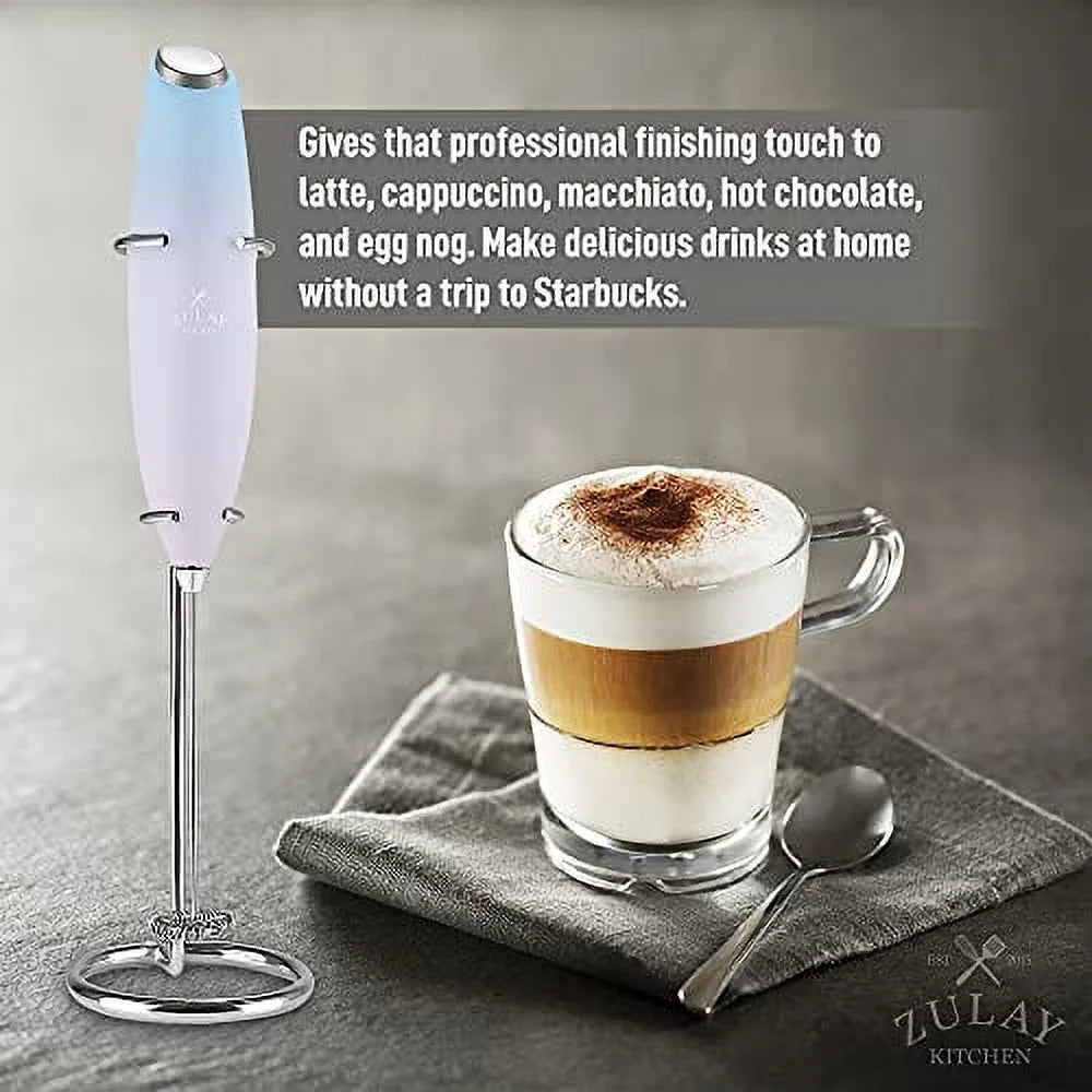 Milk Frother with Stand Handheld Electric Whisk Q8517