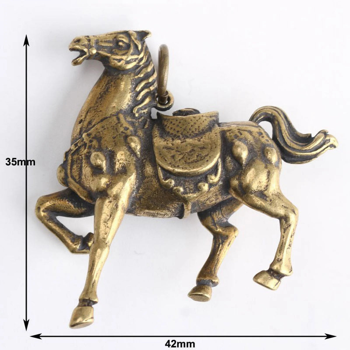 Copper Race Horse Miniature Figurines Ornament Decorations Z92103