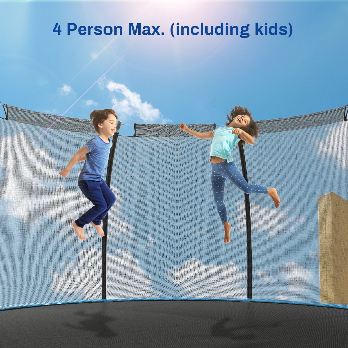 12 ft Trampoline with Enclosure and Basketball Hoop B64156