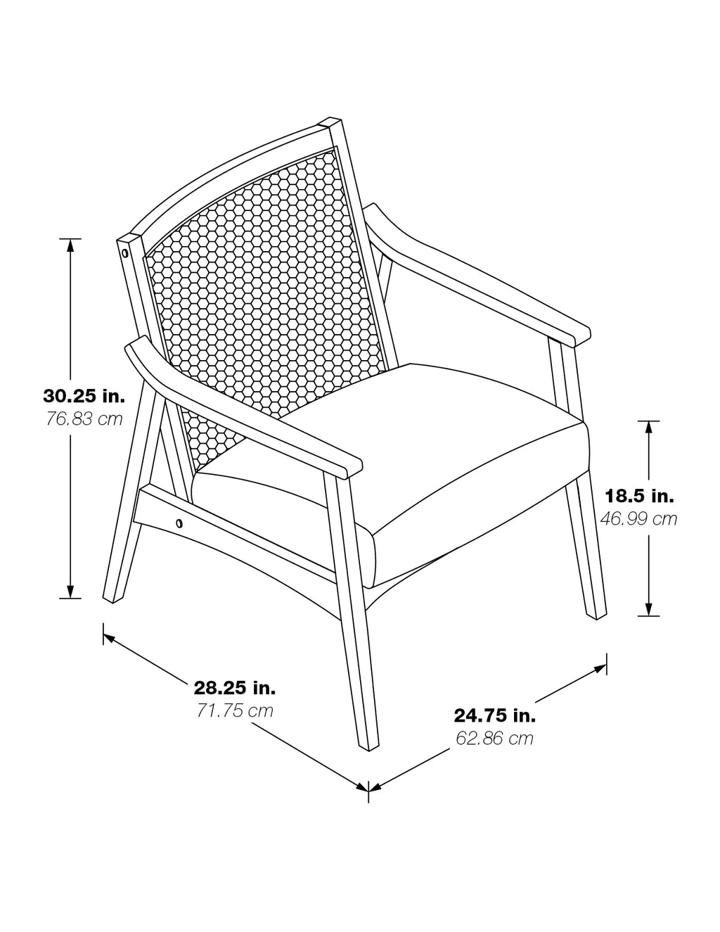 Linen Cream Fabric Arm Chair R6238