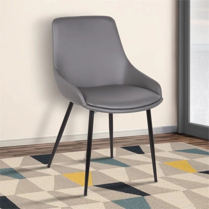 Gray Faux Leather Dining Chair H993