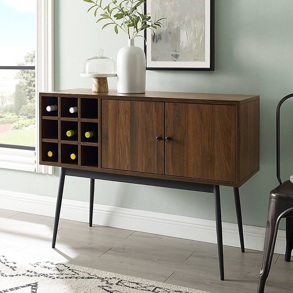 2-Door Bar Cabinet in Dark Walnut J568555
